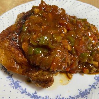 簡単野菜ソース＊チキンステーキ